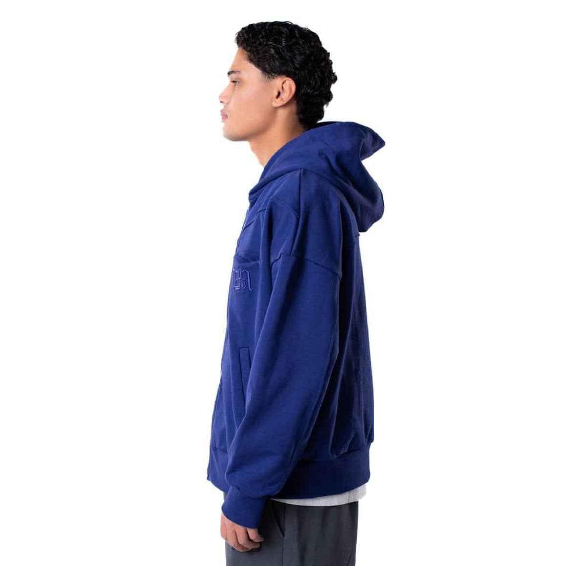 DOUBLE-ZIP BLUE JACKET