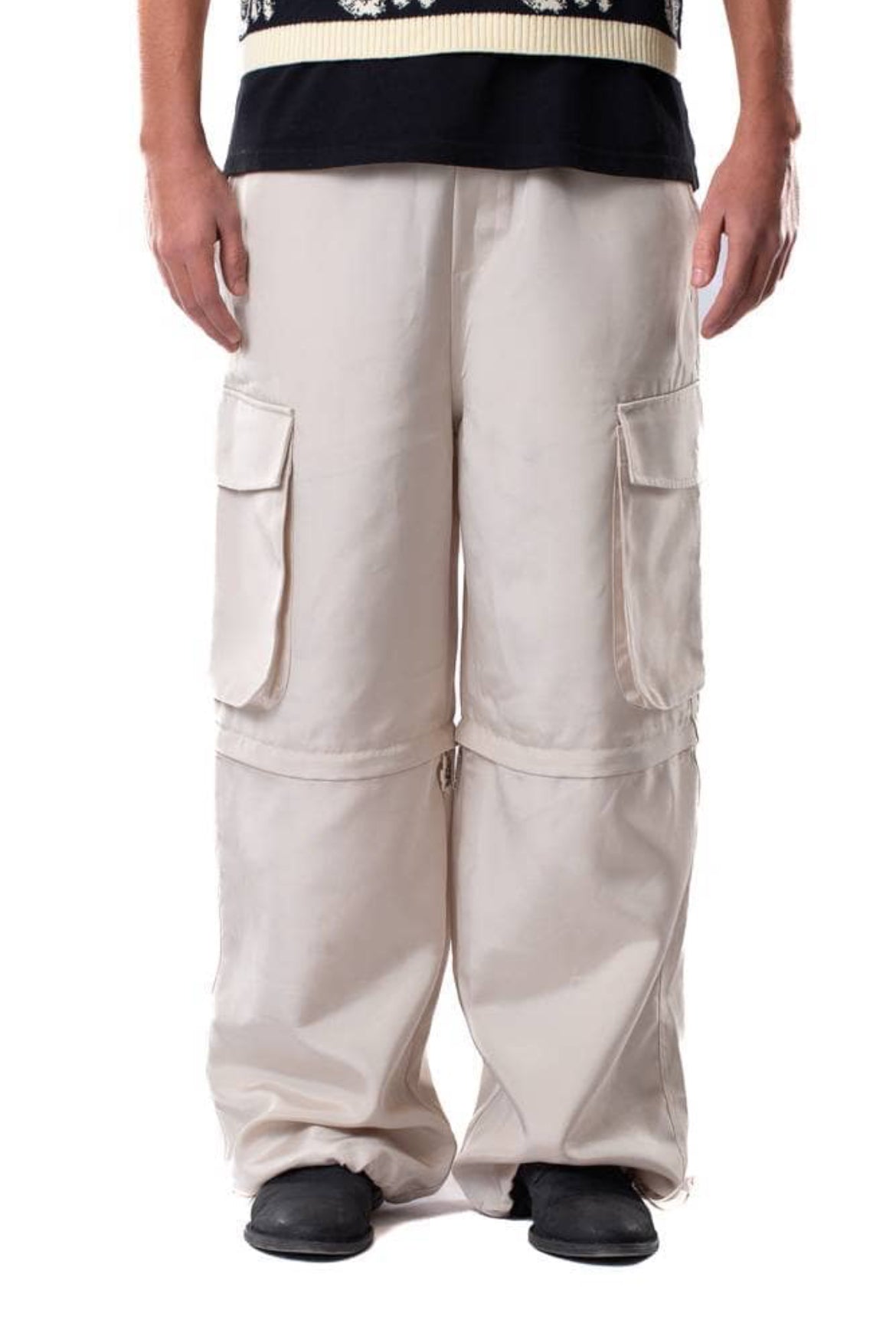 ZIP-OFF BEIGE CARGO PANTS
