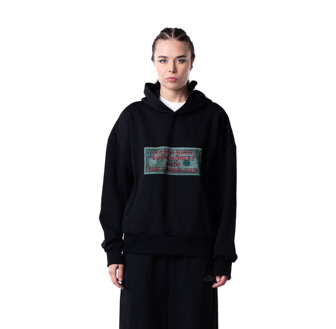 DOLLAR BLACK HOODIE