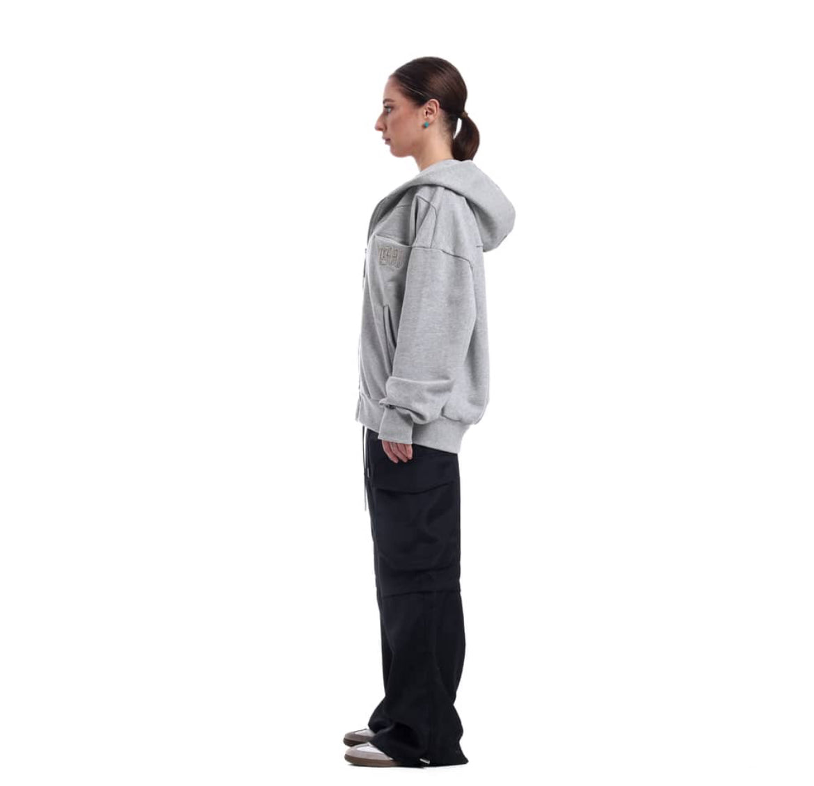 DOUBLE-ZIP GRAY JACKET