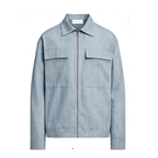 Zipper Linen Baby blue | SHIRT