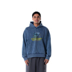 CASH COUNT WASHED BLUE HOODIE