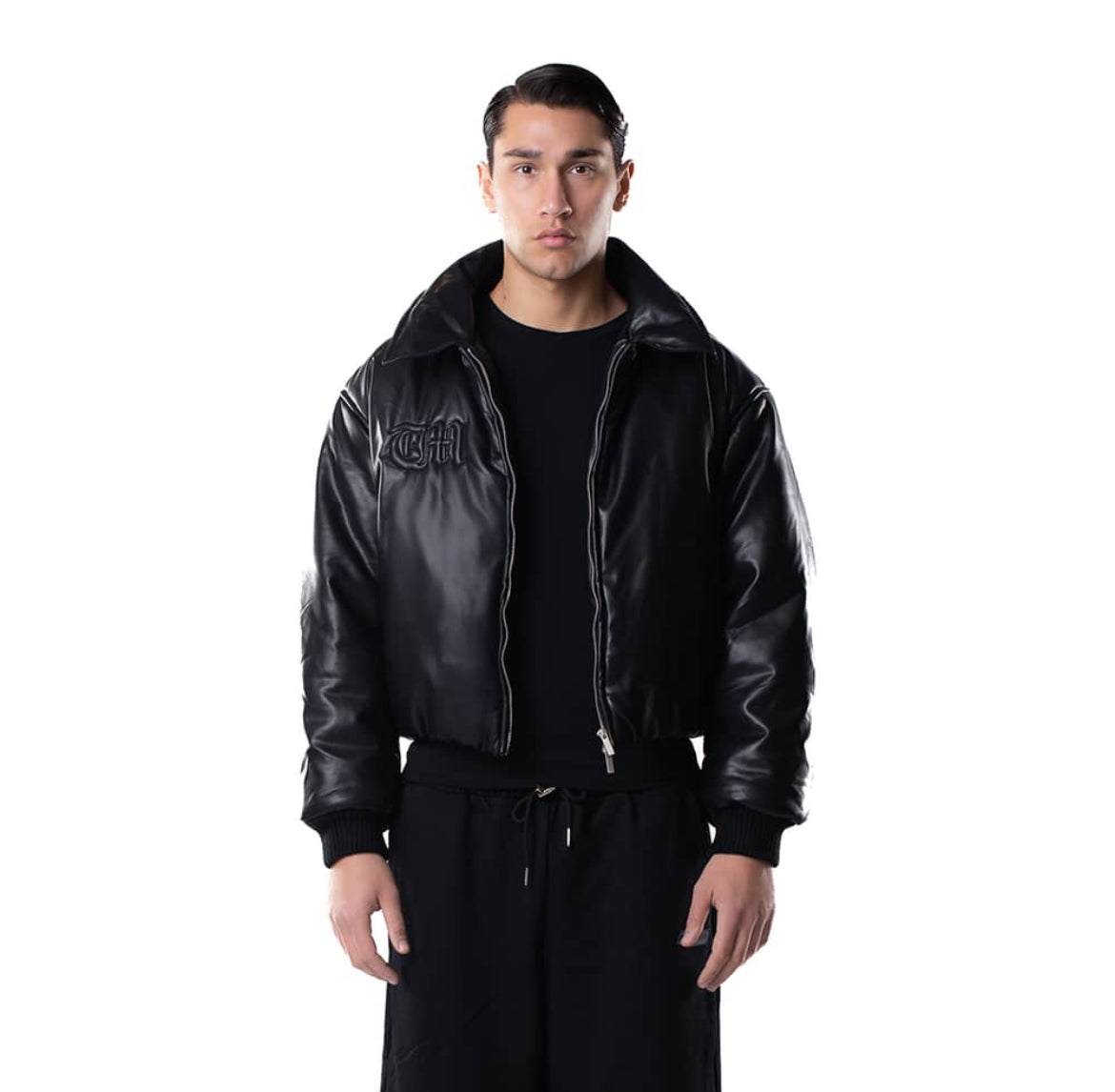 PUFFER LEATHER JACKET