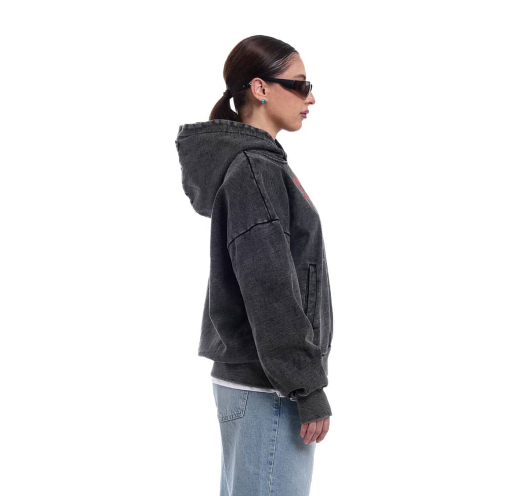WASHED BLACK HOODIE