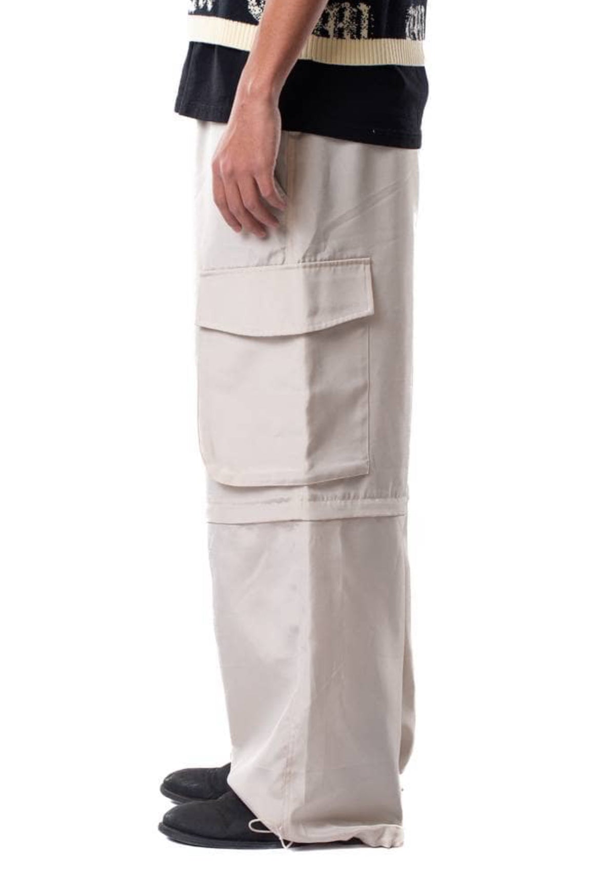 ZIP-OFF BEIGE CARGO PANTS