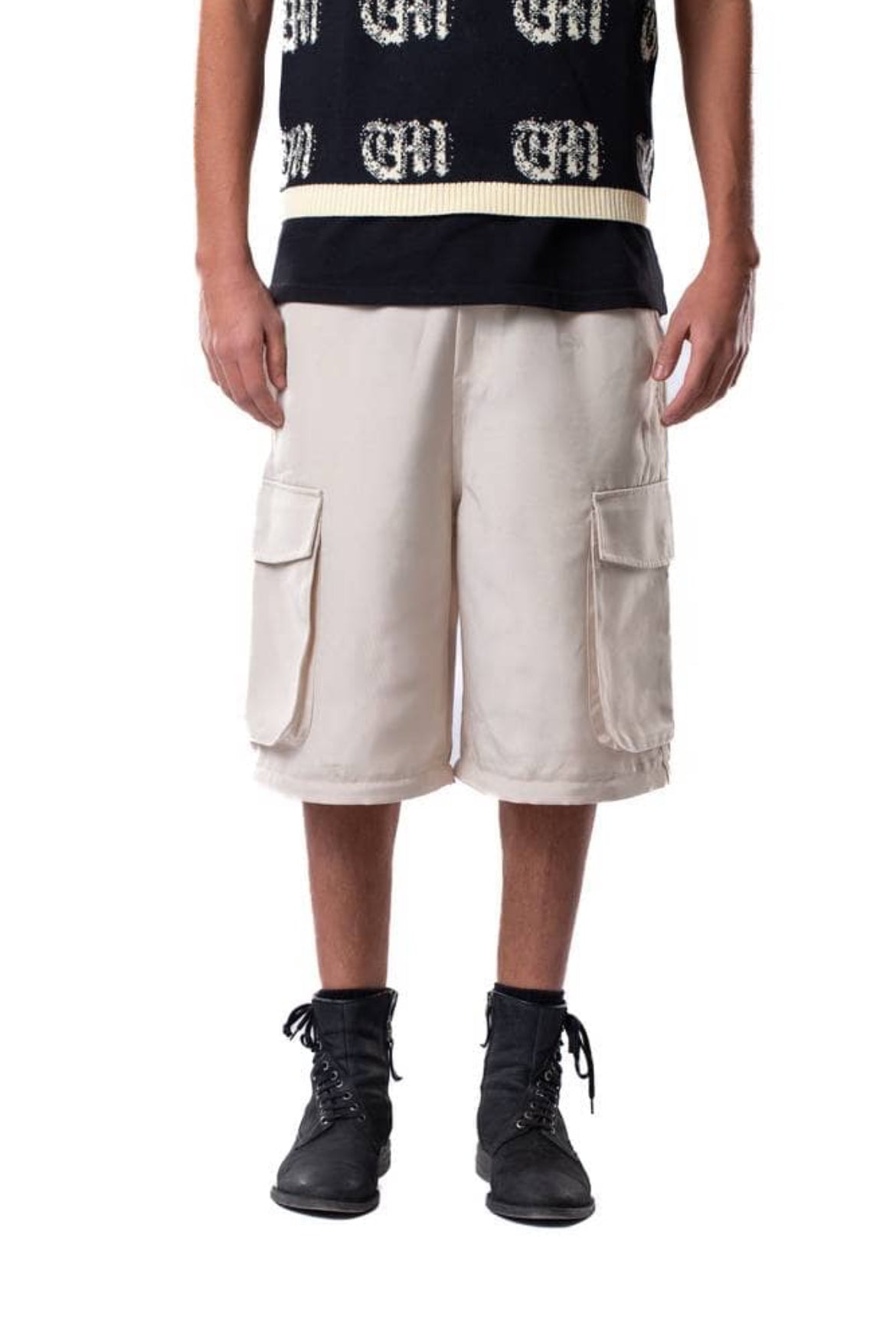 ZIP-OFF BEIGE CARGO PANTS
