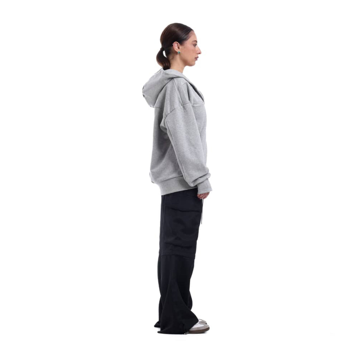 DOUBLE-ZIP GRAY JACKET