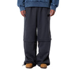 ZIP-OFF GRAY COTTON PANTS