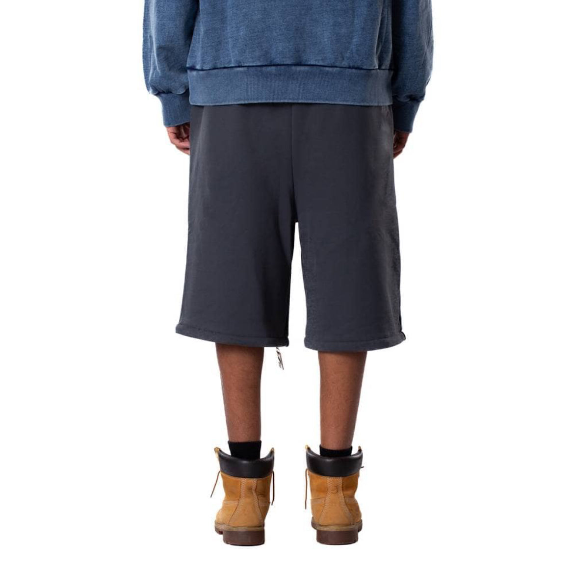 ZIP-OFF GRAY COTTON PANTS