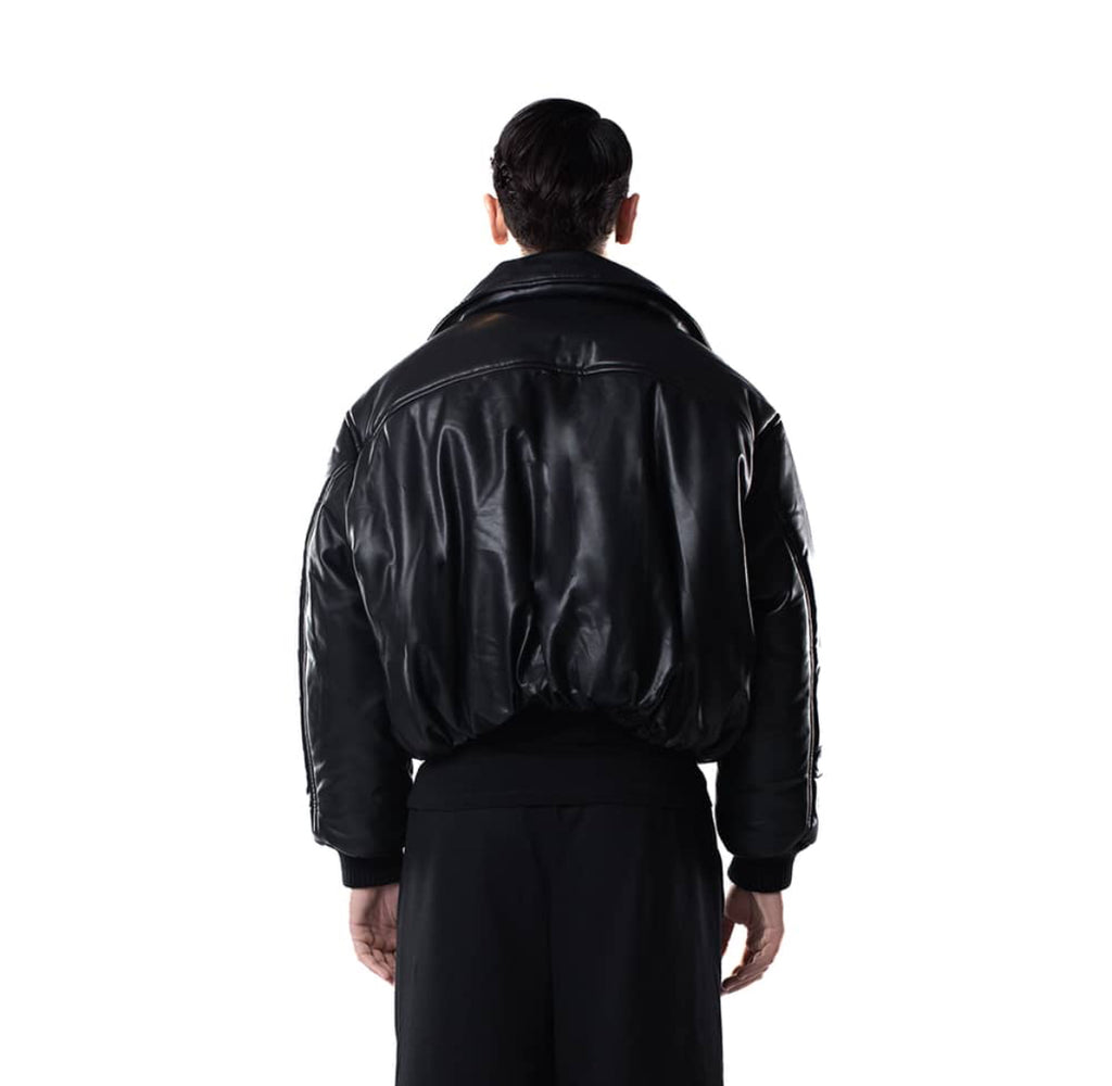 PUFFER LEATHER JACKET