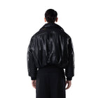 PUFFER LEATHER JACKET