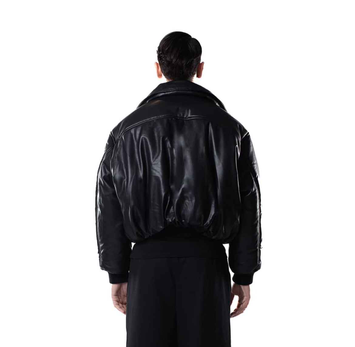 PUFFER LEATHER JACKET