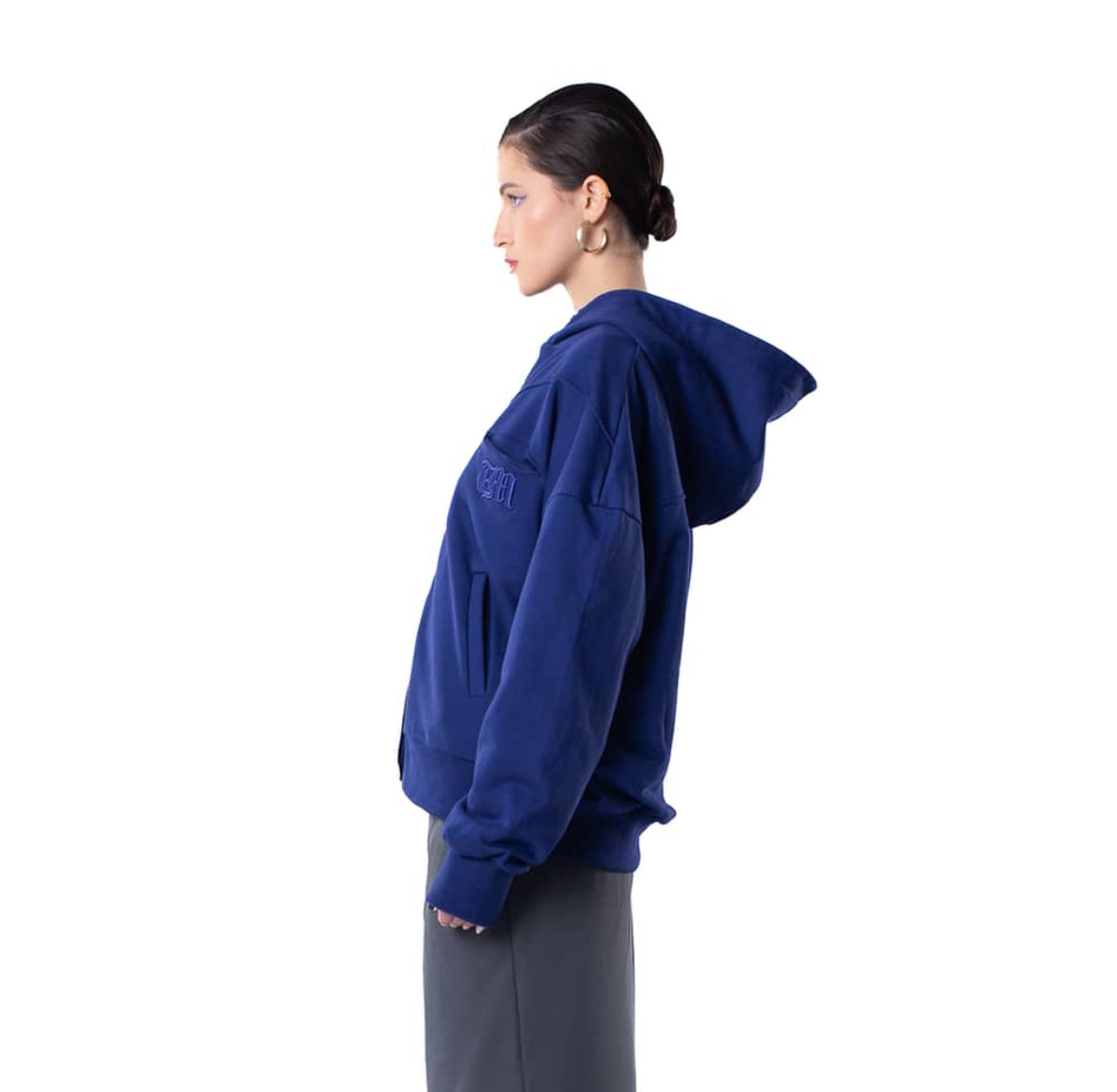 DOUBLE-ZIP BLUE JACKET