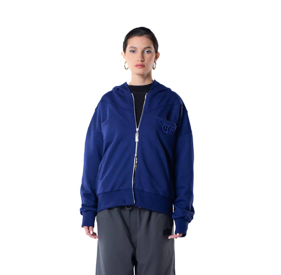 DOUBLE-ZIP BLUE JACKET