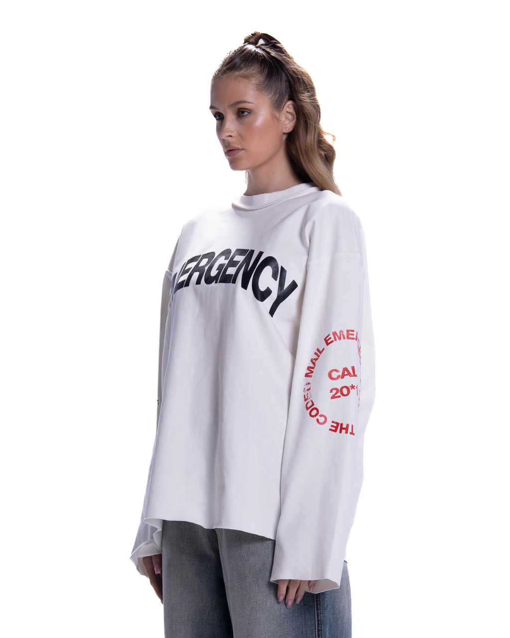 EMERGECNY WHITE LONGSLEEVE