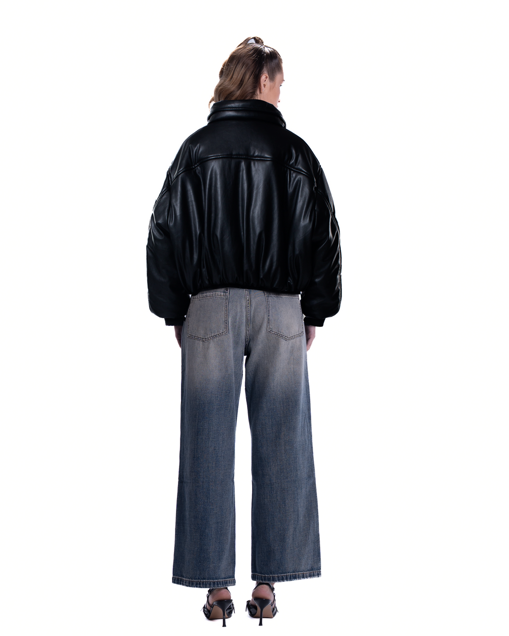 PUFFER LEATHER JACKET