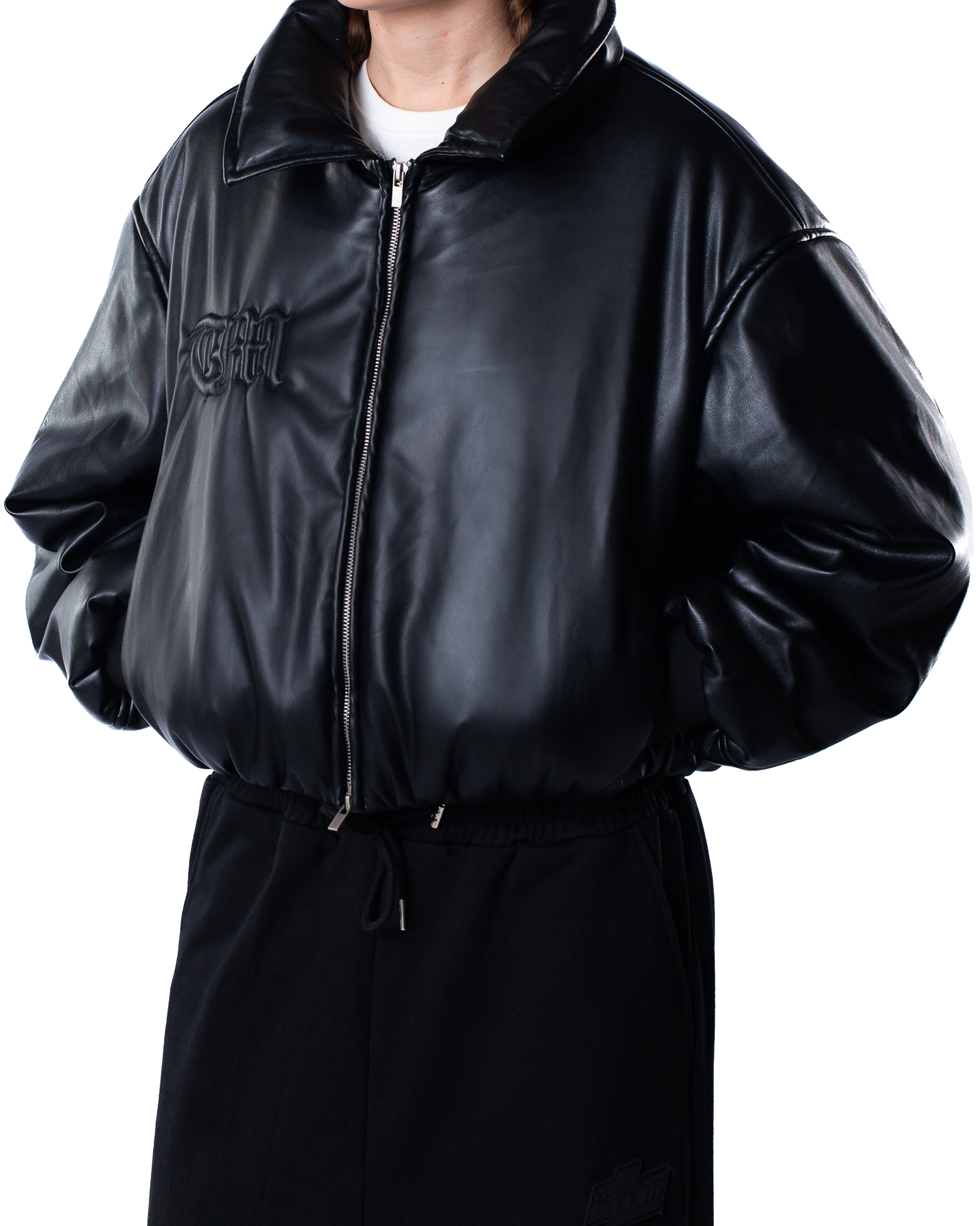 PUFFER LEATHER JACKET