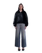 PUFFER LEATHER JACKET